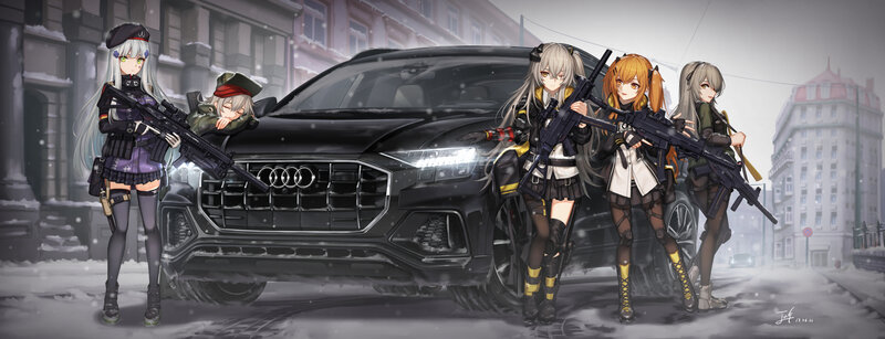 Anime Girls with Guns — Black