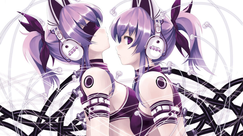 Anime girls with headphones