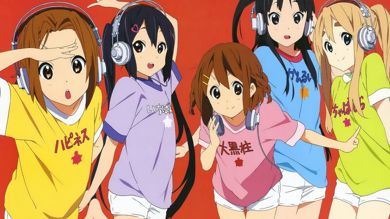 Anime girls with headphones