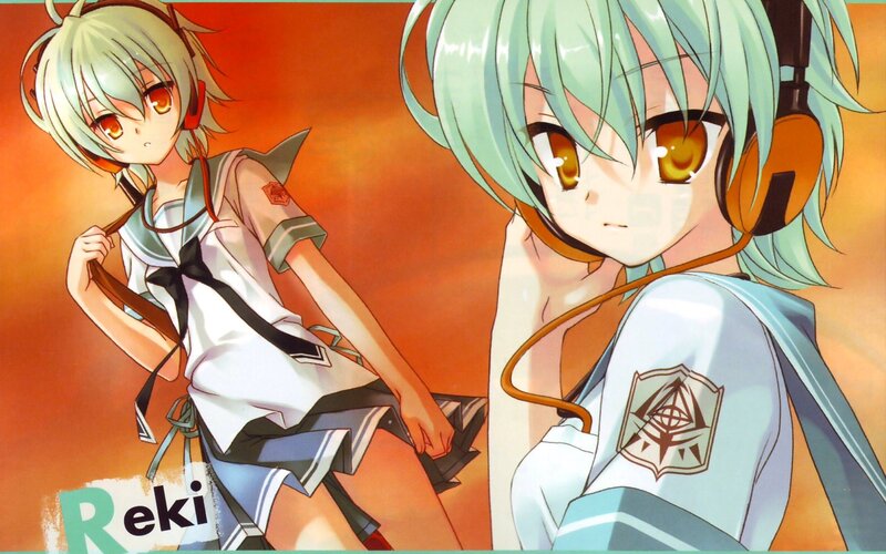 Anime girls with headphones