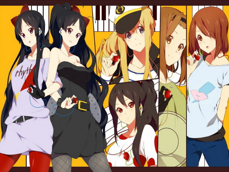 Anime girls with headphones