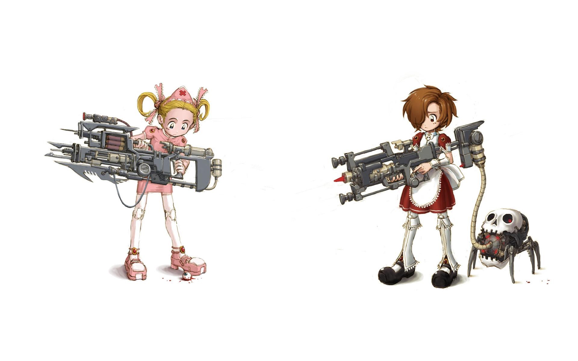 Anime girls with heavy weapons
