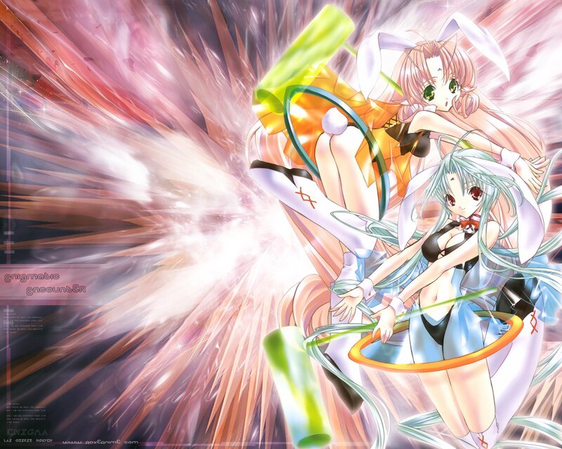 Anime girls with hula hoops