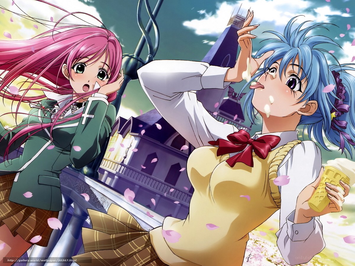 Anime girls with ice cream