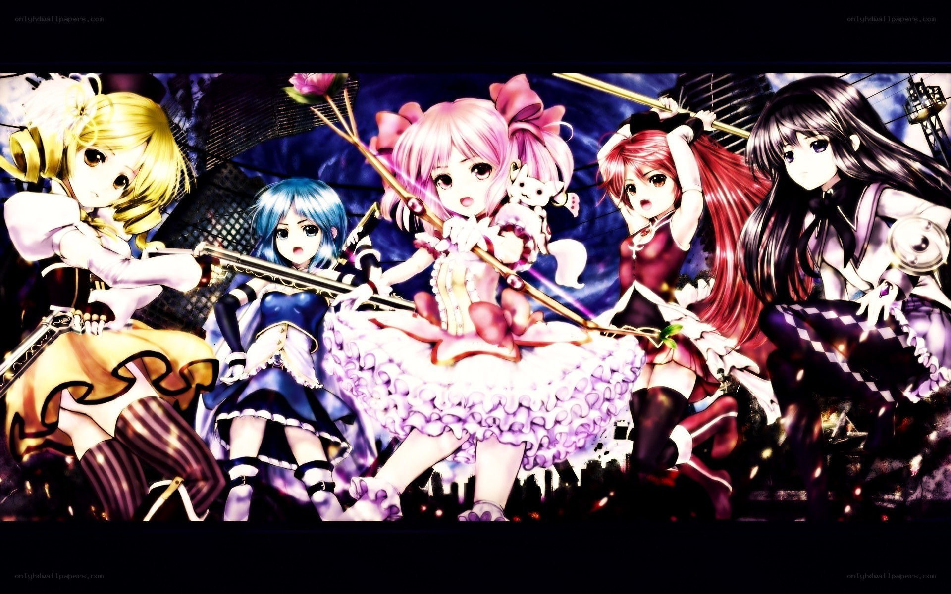 anime girls with instruments