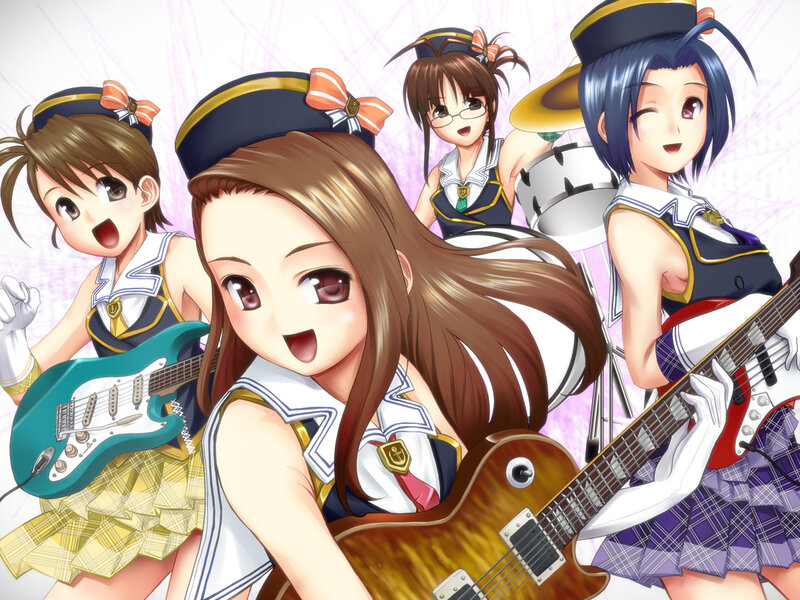 Anime Girls with Instruments — Blue, Energetic