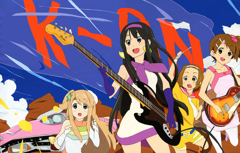 Anime Girls with Instruments — Blue