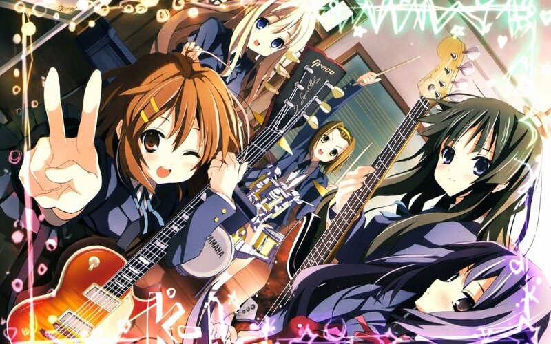 Anime Girls with Instruments — Brown