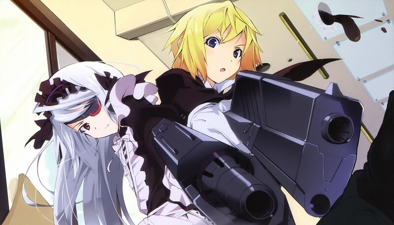 anime girls with large gun
