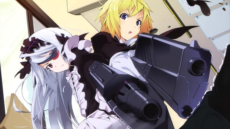 Anime girls with large gun