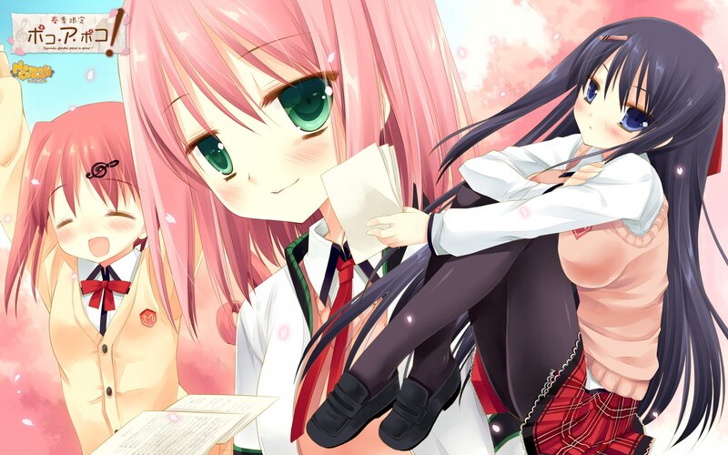 Anime girls with letters