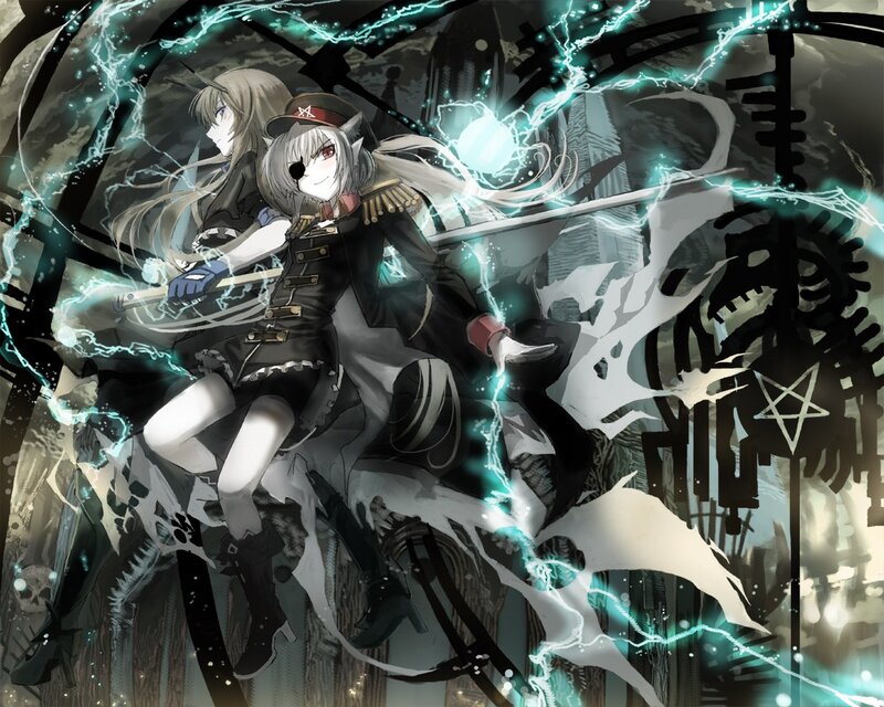 Anime girls with lightning magic