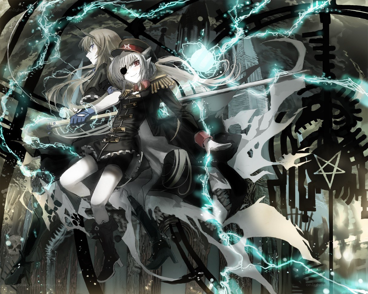 Anime girls with lightning magic