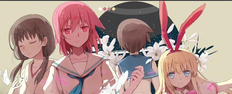 anime girls with lilies