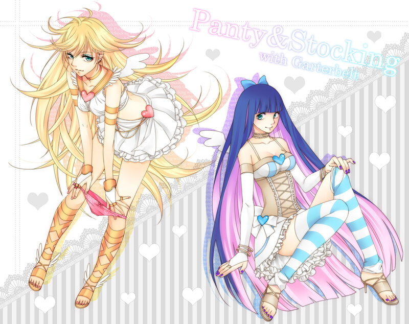 Anime girls with lingerie