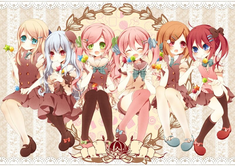 anime girls with lollipops