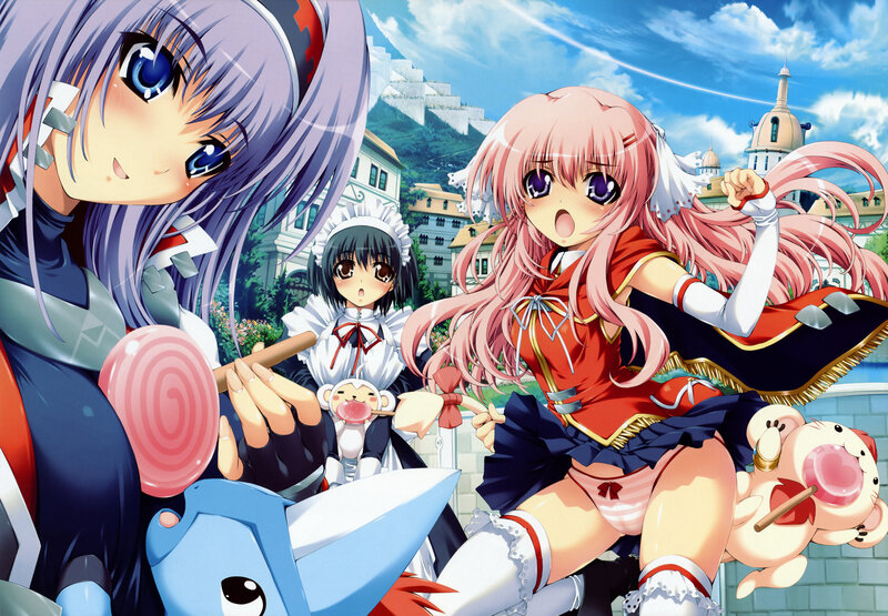 Anime girls with lollipops