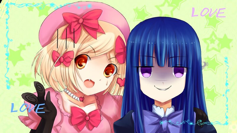 Anime girls with love theme