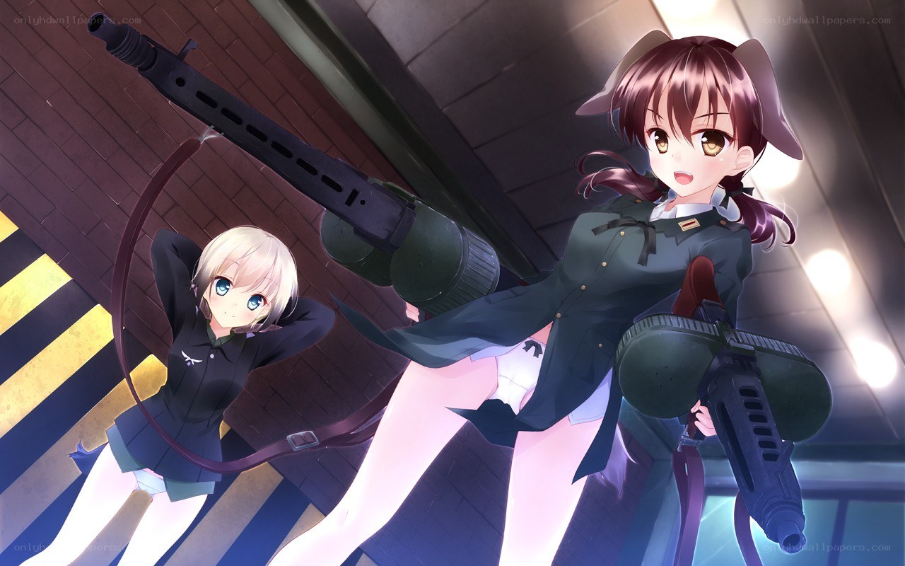 Anime girls with machine guns