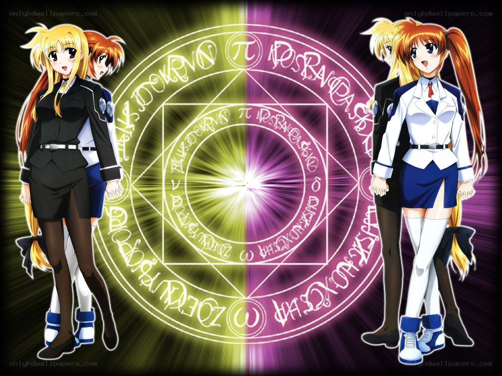 anime girls with magic circle
