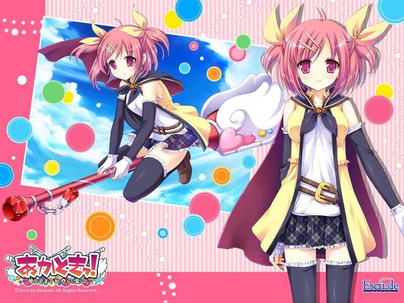Anime girls with magic staff