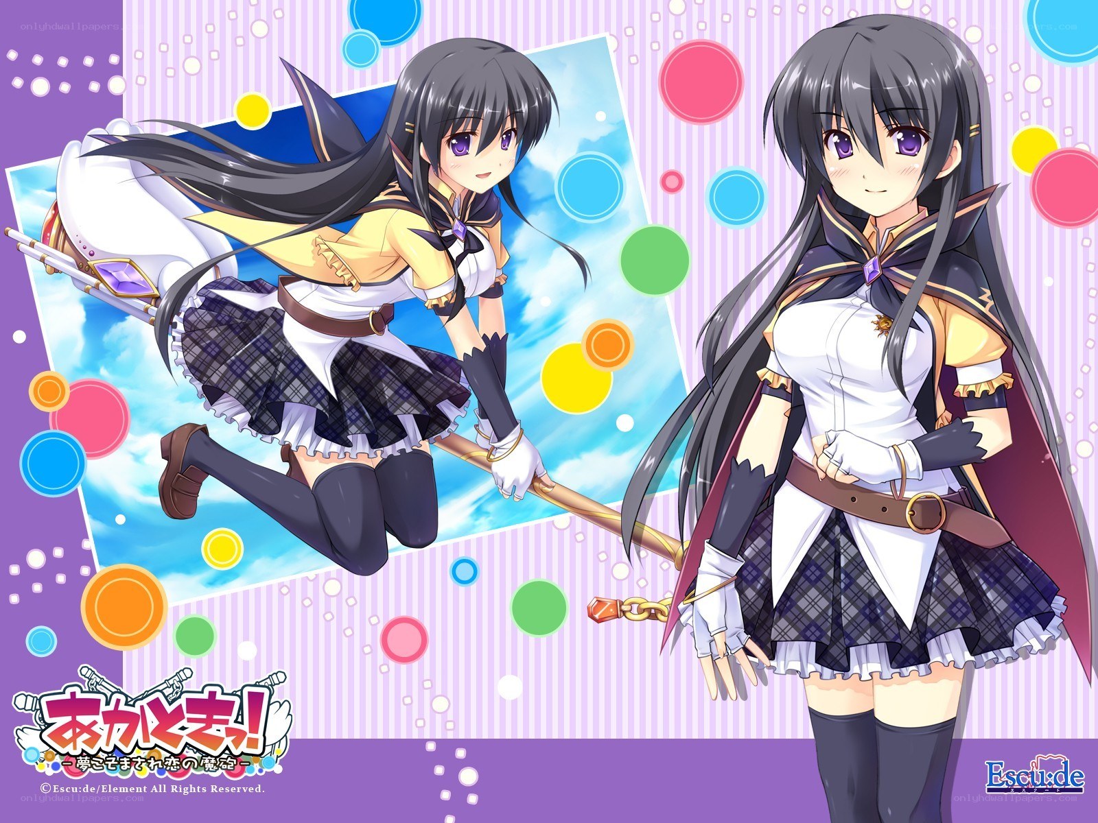 Anime girls with magic staffs