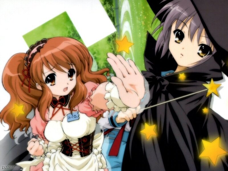Anime girls with magic stars