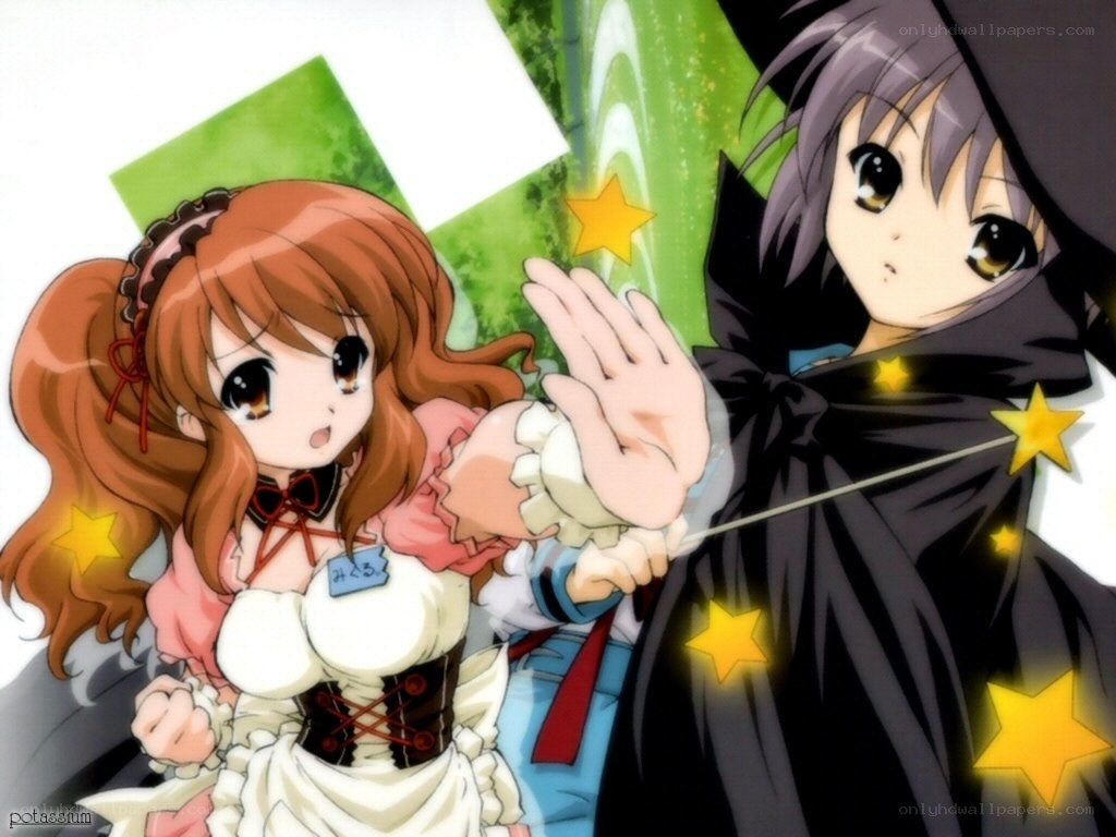 Anime girls with magic stars