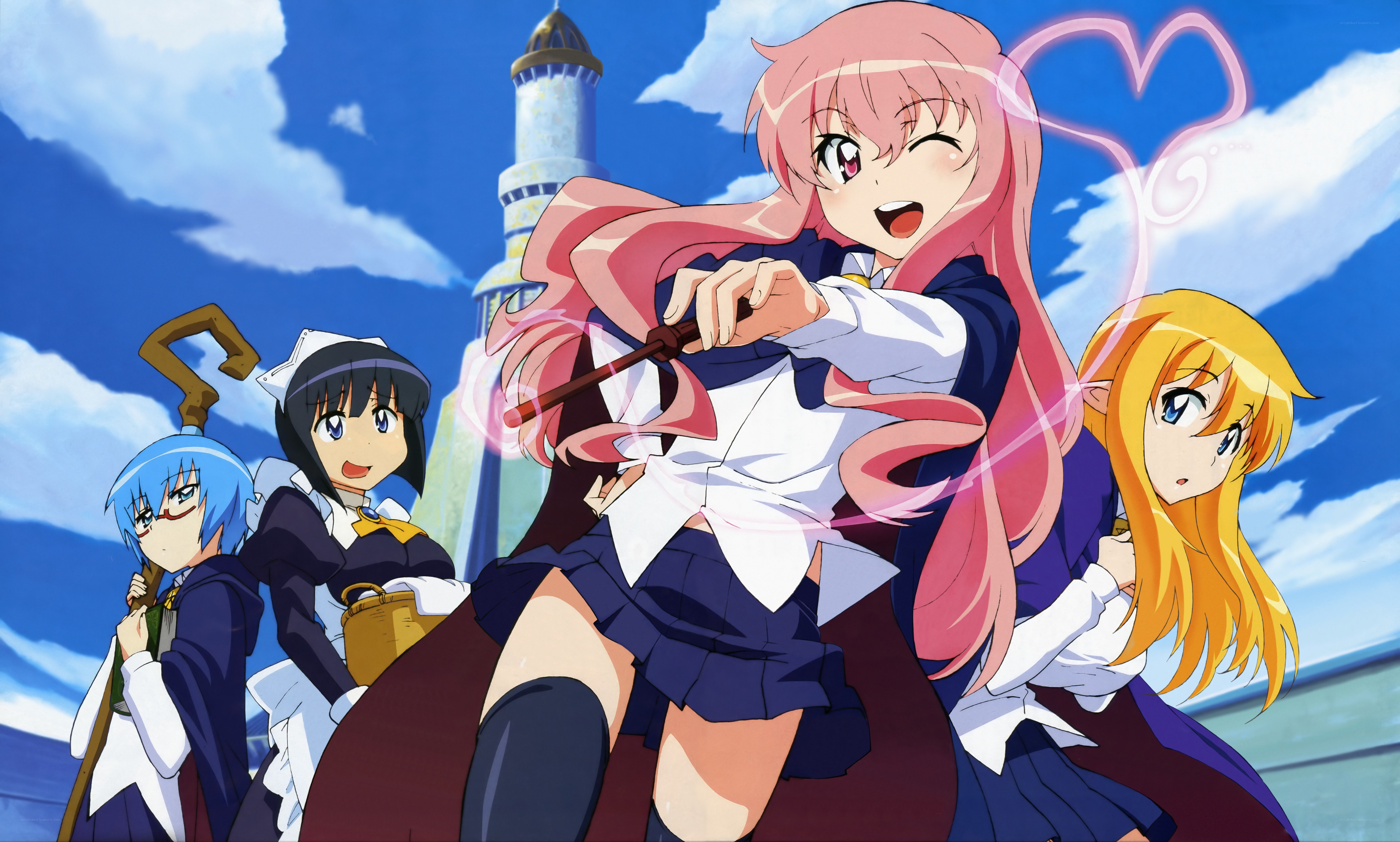 anime girls with magic wands