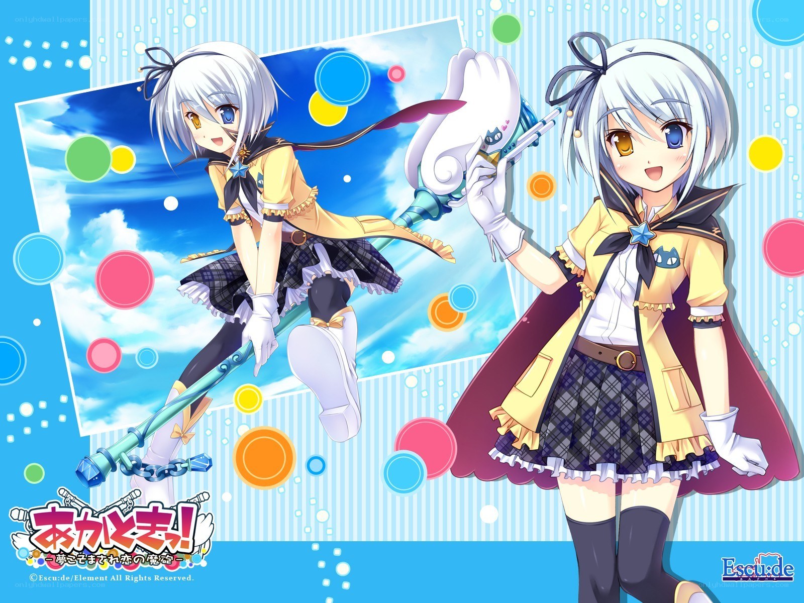 Anime girls with magic wands