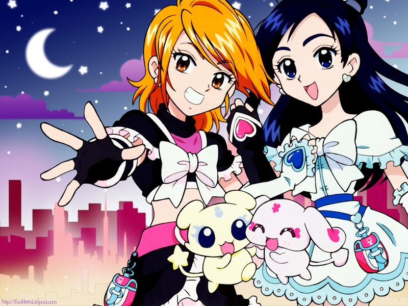 anime girls with magical creatures