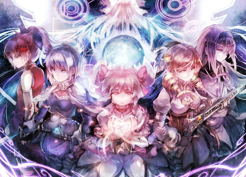 anime girls with magical energy