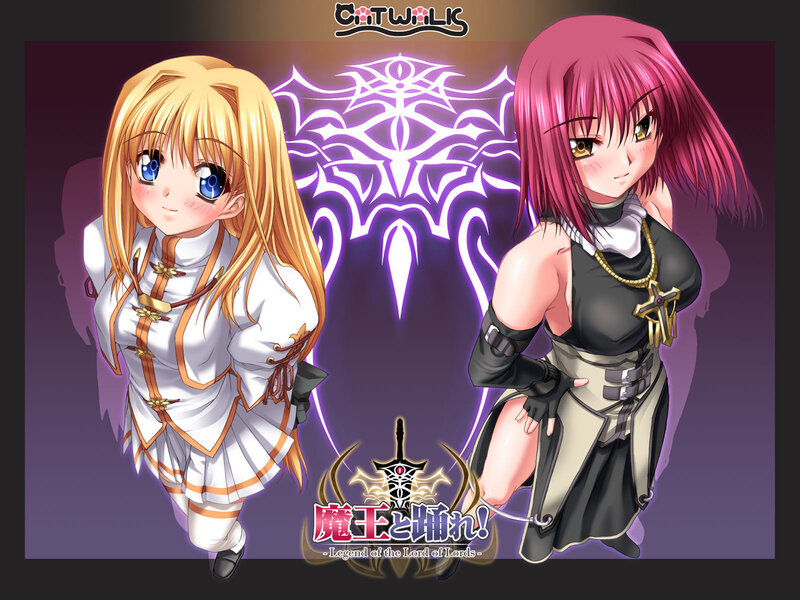 Anime girls with magical symbols