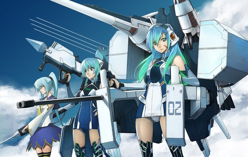 anime girls with mechs