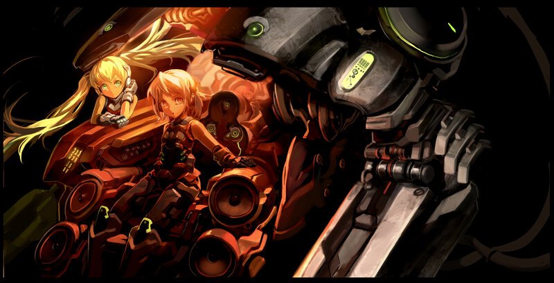anime girls with mechs