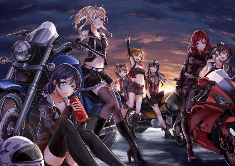 Anime Girls with Motorcycles