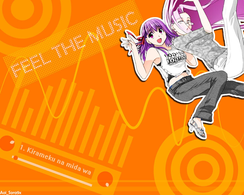 Anime girls with music theme