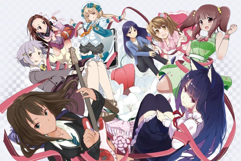 anime girls with musical instruments