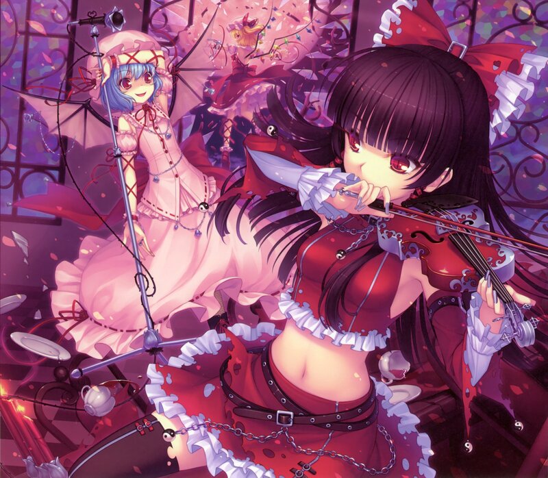 Anime girls with musical instruments