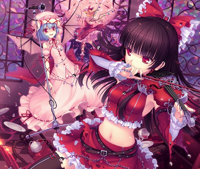 Anime girls with musical instruments