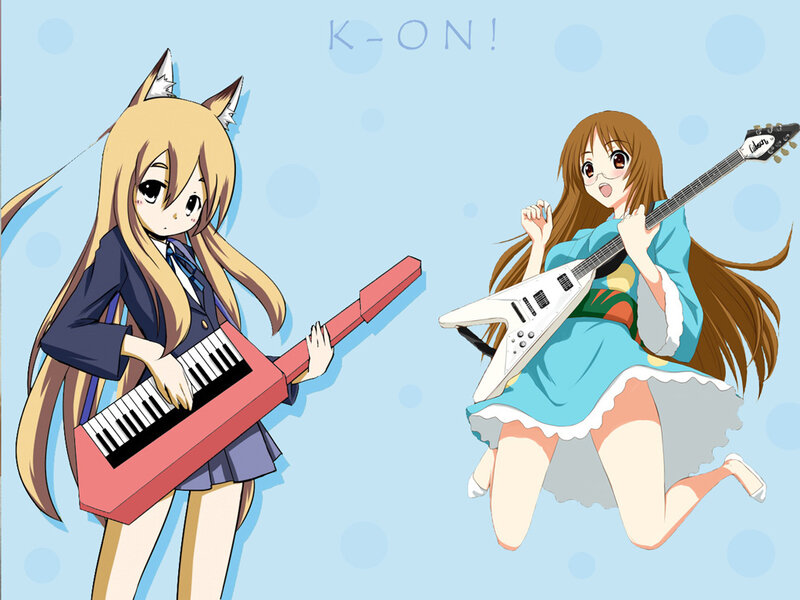 Anime girls with musical instruments