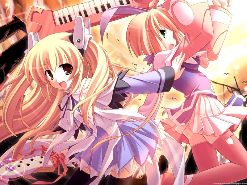 Anime girls with musical instruments