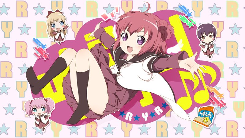 Anime girls with musical notes