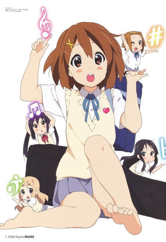 Anime girls with musical notes