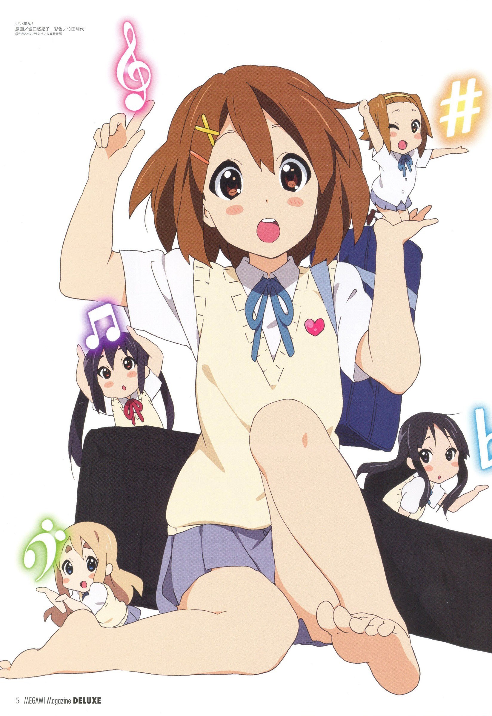 Anime girls with musical notes