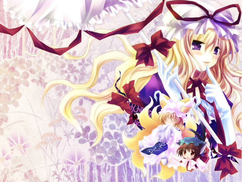 Anime Girls with Parasol — Purple