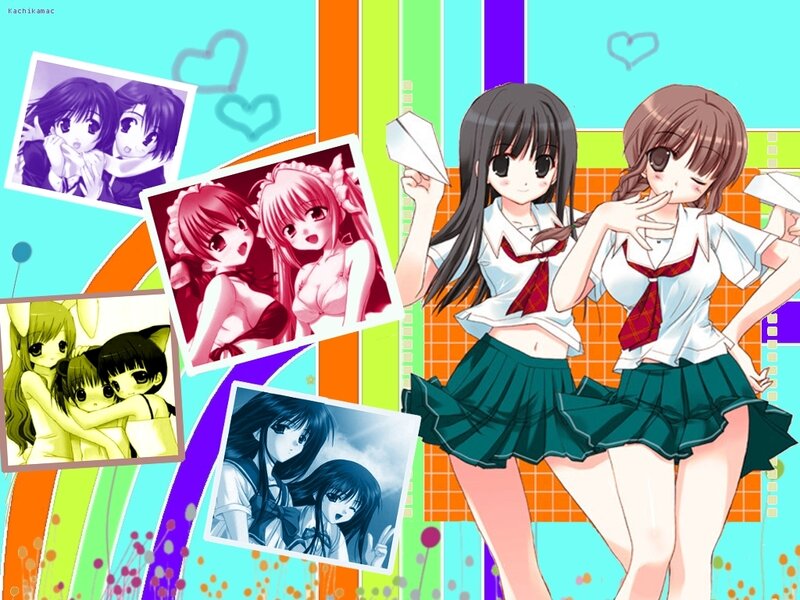 Anime girls with photos