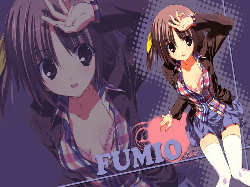 Anime girls with plaid shirts