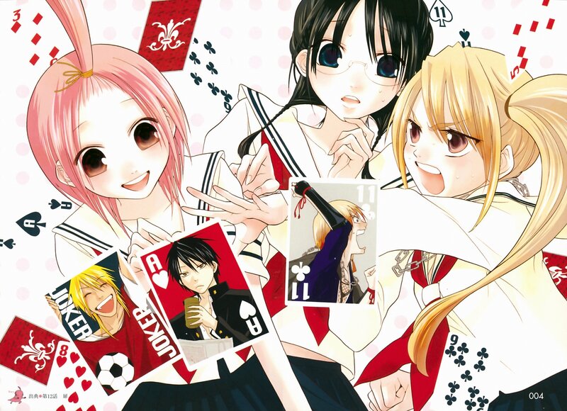 Anime girls with playing cards