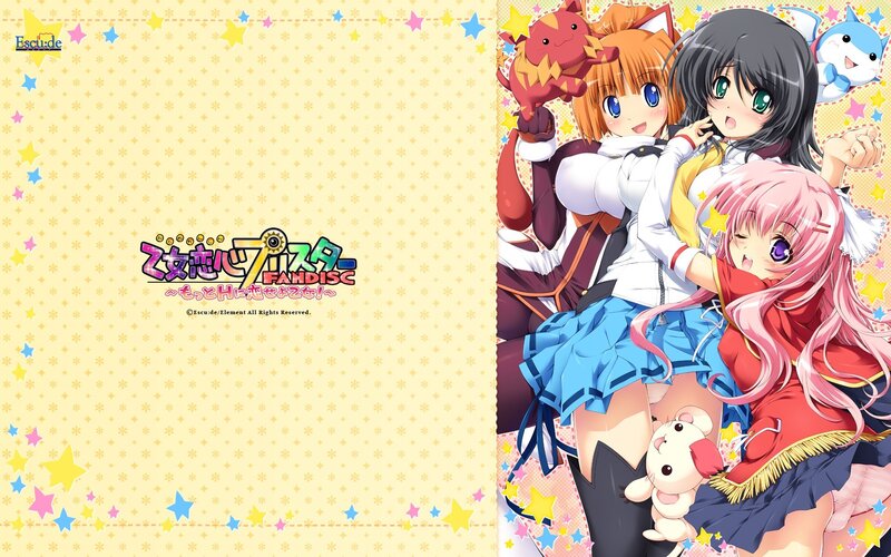 anime girls with plushies